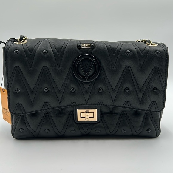 1782- Valentino By Mario Valentino Posh Diamond Black Color NWT - Picture 1 of 14